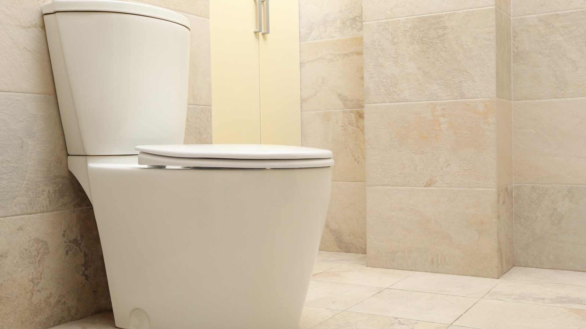 residential toilet in bathroom